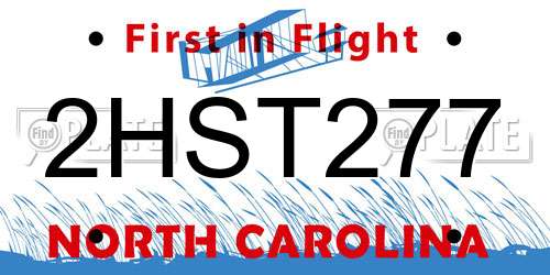 2HST277 North Carolina License Plate