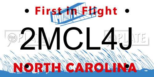 2MCL4J North Carolina License Plate