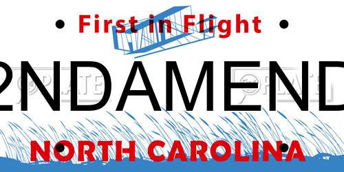 2NDAMEND North Carolina License Plate