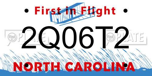 2Q06T2 North Carolina License Plate
