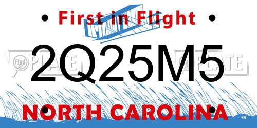 2Q25M5 North Carolina License Plate