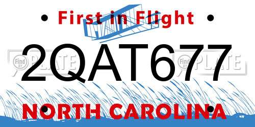 2QAT677 North Carolina License Plate