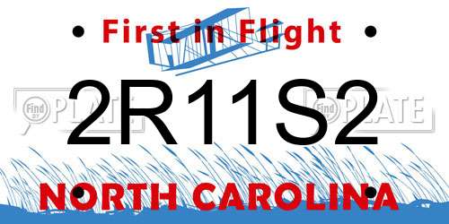 2R11S2 North Carolina License Plate