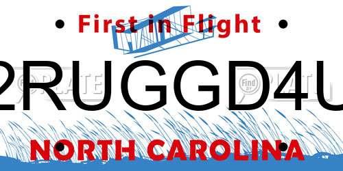 2RUGGD4U North Carolina License Plate