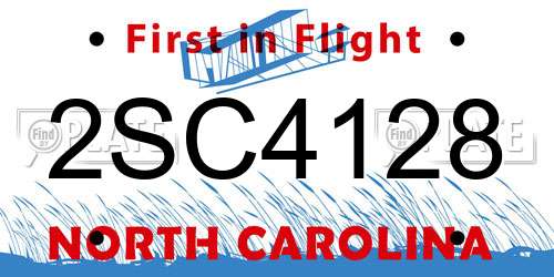 2SC4128 North Carolina License Plate