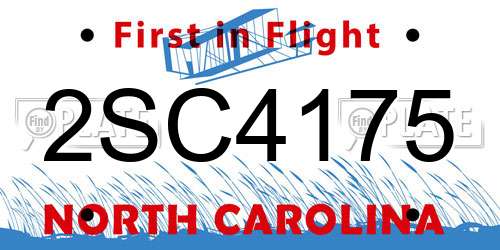 2SC4175 North Carolina License Plate