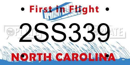 2SS339 North Carolina License Plate