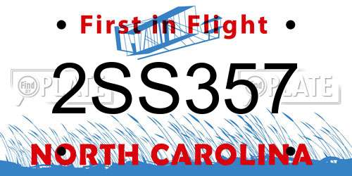 2SS357 North Carolina License Plate