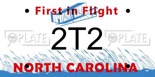 2T2 North Carolina License Plate