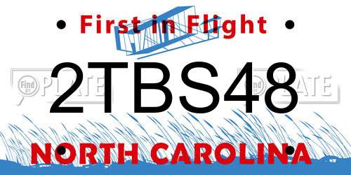 2TBS48 North Carolina License Plate
