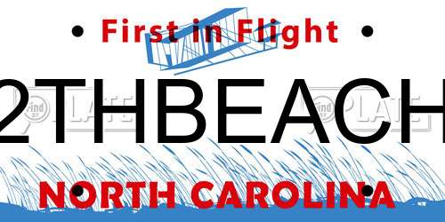 2THBEACH North Carolina License Plate