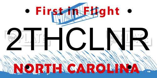 2THCLNR North Carolina License Plate