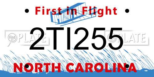 2TI255 North Carolina License Plate