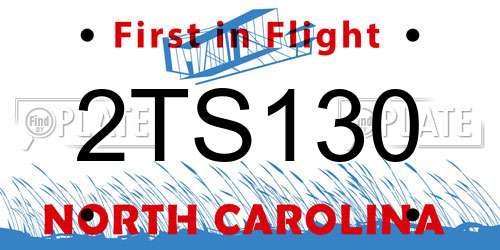 2TS130 North Carolina License Plate