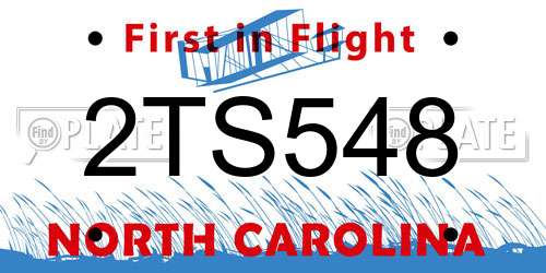 2TS548 North Carolina License Plate