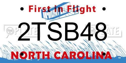 2TSB48 North Carolina License Plate