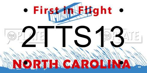 2TTS13 North Carolina License Plate