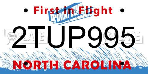 2TUP995 North Carolina License Plate