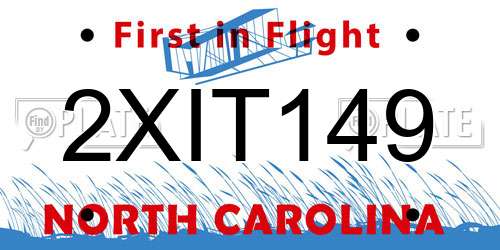 2XIT149 North Carolina License Plate