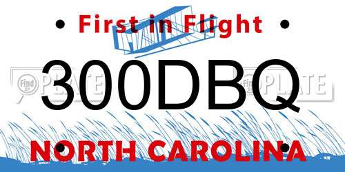 300DBQ North Carolina License Plate