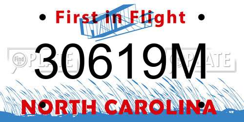 30619M North Carolina License Plate