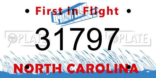 31797 North Carolina License Plate