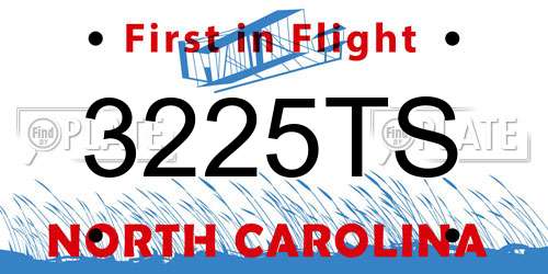 3225TS North Carolina License Plate