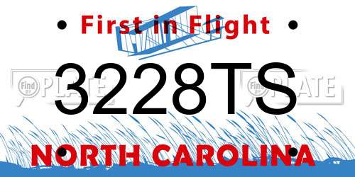 3228TS North Carolina License Plate
