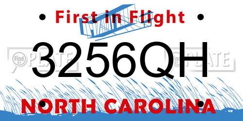 3256QH North Carolina License Plate