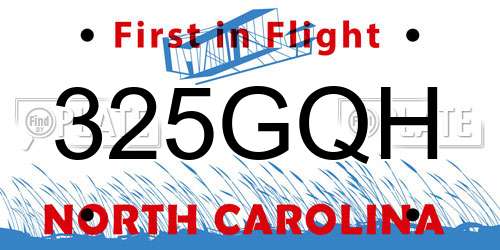 325GQH North Carolina License Plate