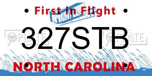 327STB North Carolina License Plate