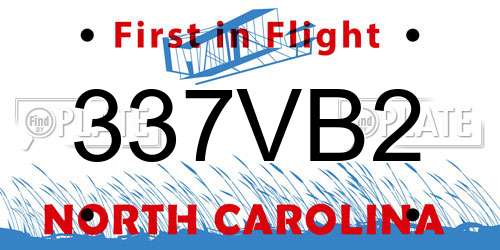 337VB2 North Carolina License Plate