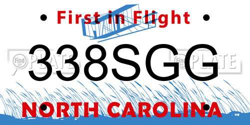 338SGG North Carolina License Plate