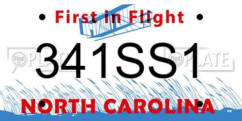 341SS1 North Carolina License Plate