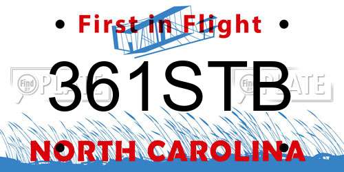 361STB North Carolina License Plate