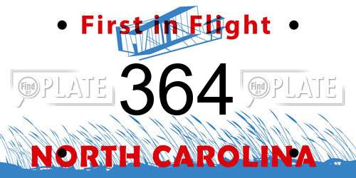 364 North Carolina License Plate