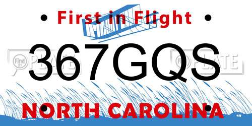 367GQS North Carolina License Plate