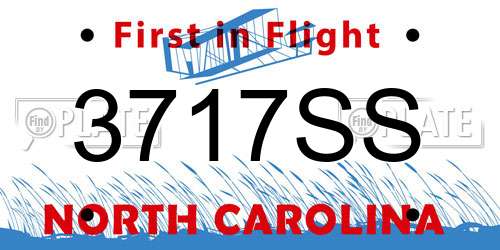 3717SS North Carolina License Plate