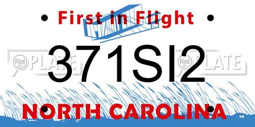 371SI2 North Carolina License Plate