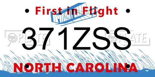 371ZSS North Carolina License Plate