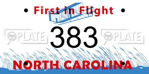 383 North Carolina License Plate