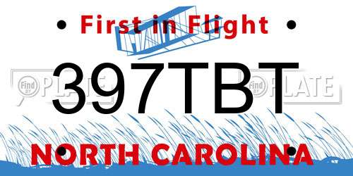 397TBT North Carolina License Plate