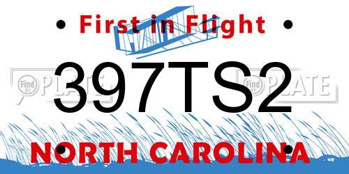 397TS2 North Carolina License Plate