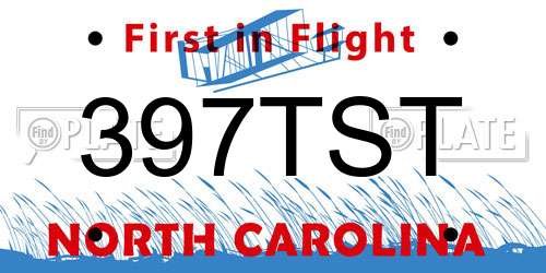 397TST North Carolina License Plate
