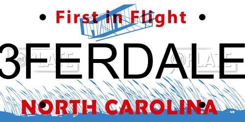 3FERDALE North Carolina License Plate