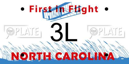 3L North Carolina License Plate
