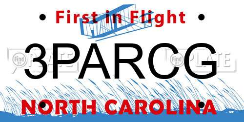 3PARCG North Carolina License Plate