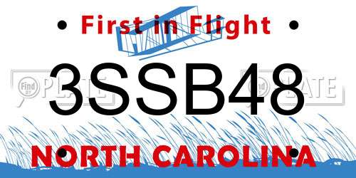 3SSB48 North Carolina License Plate