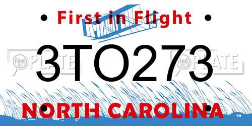 3TO273 North Carolina License Plate