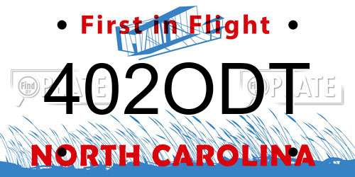 402ODT North Carolina License Plate